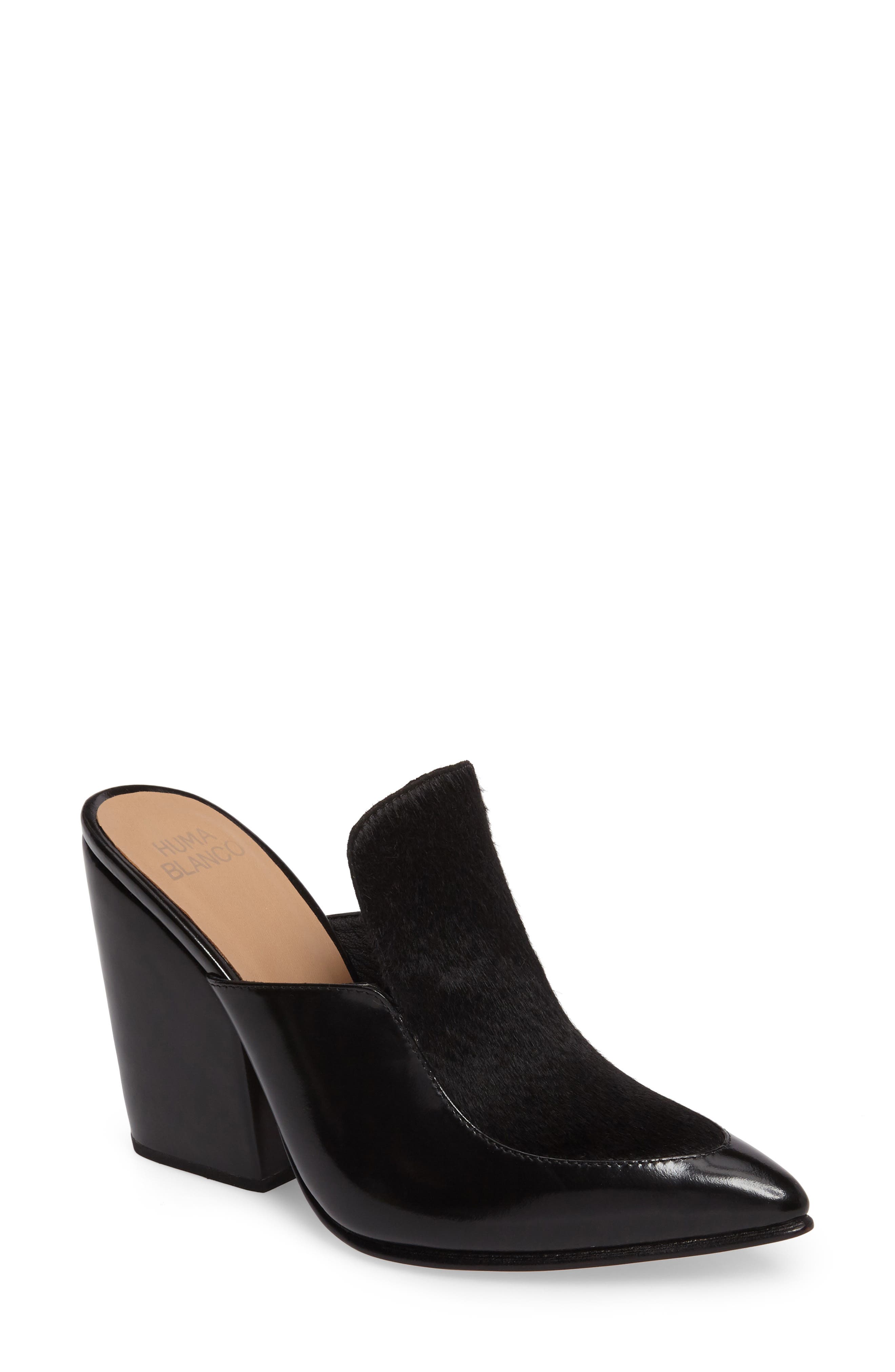 Huma Blanco Marietta Genuine Calf Hair Mule, Main, color, 