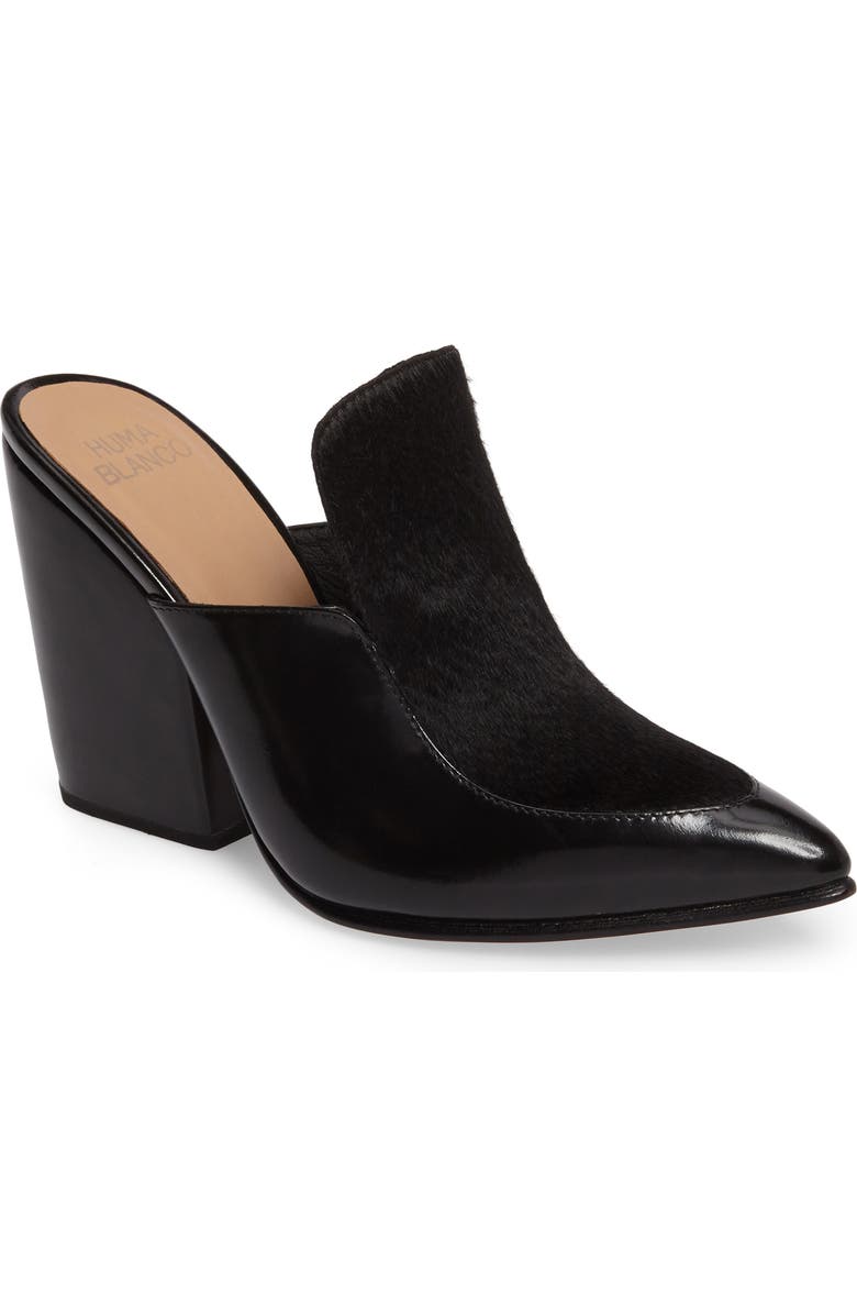 Huma Blanco Marietta Genuine Calf Hair Mule, Main, color,