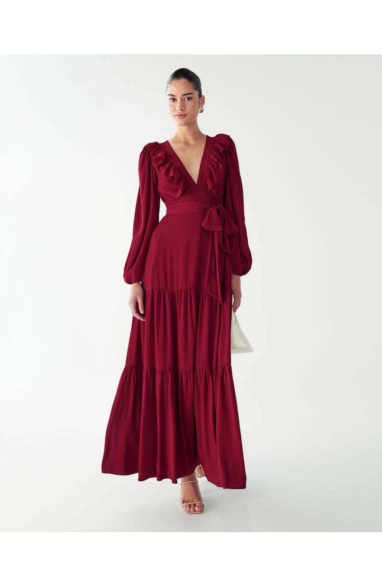 WILLA Tylah Maxi Dress, Alternate, color, Burgundy