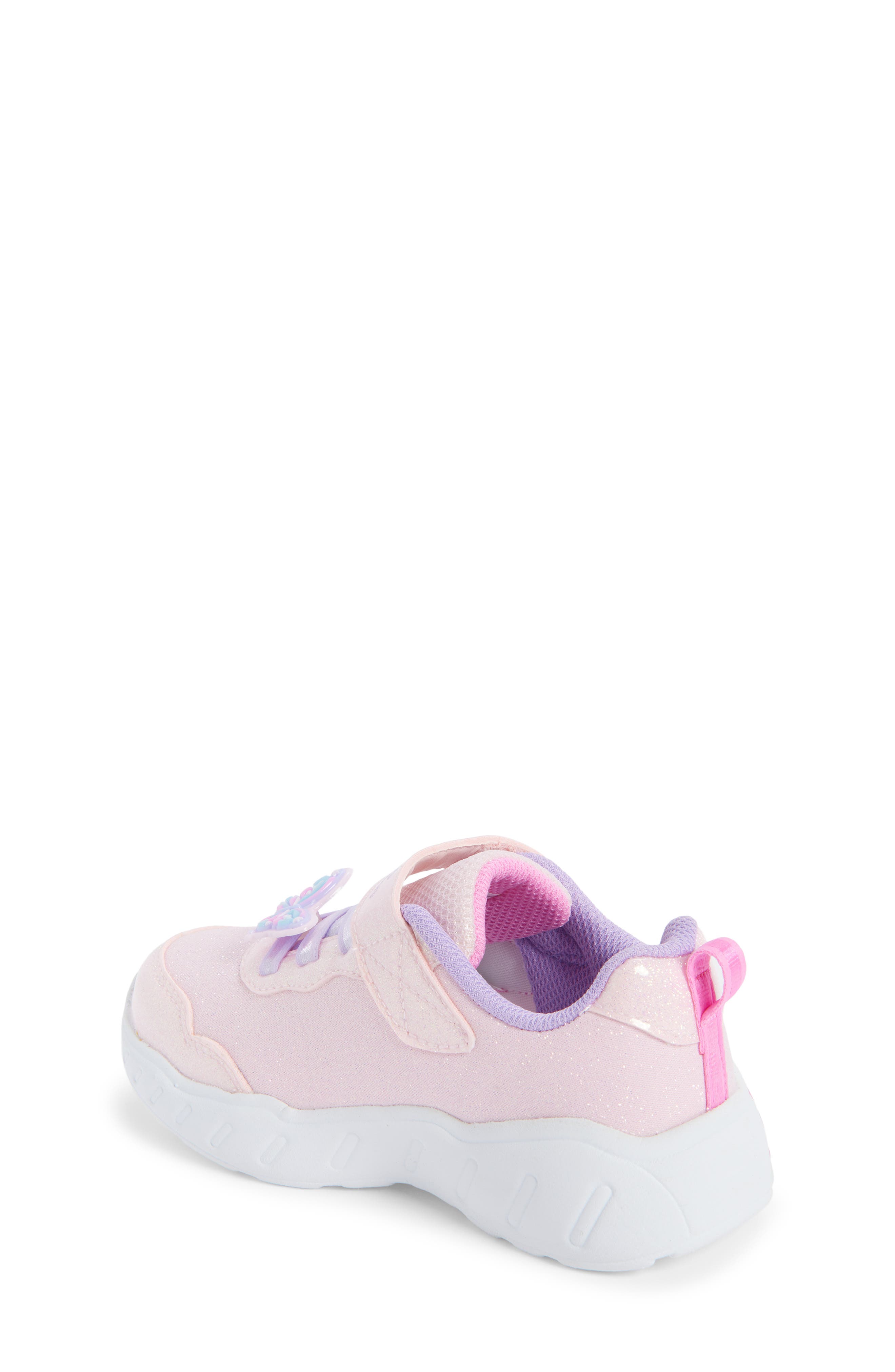 SKECHERS Kids' Lil Butterfly Bliss Light-Up Sneaker, Alternate, color, Light Pink