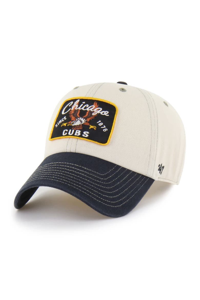 Men's '47  Natural/Black Chicago Cubs Keepsake Collection Clean Up Adjustable Hat, Alternate, color, Natural