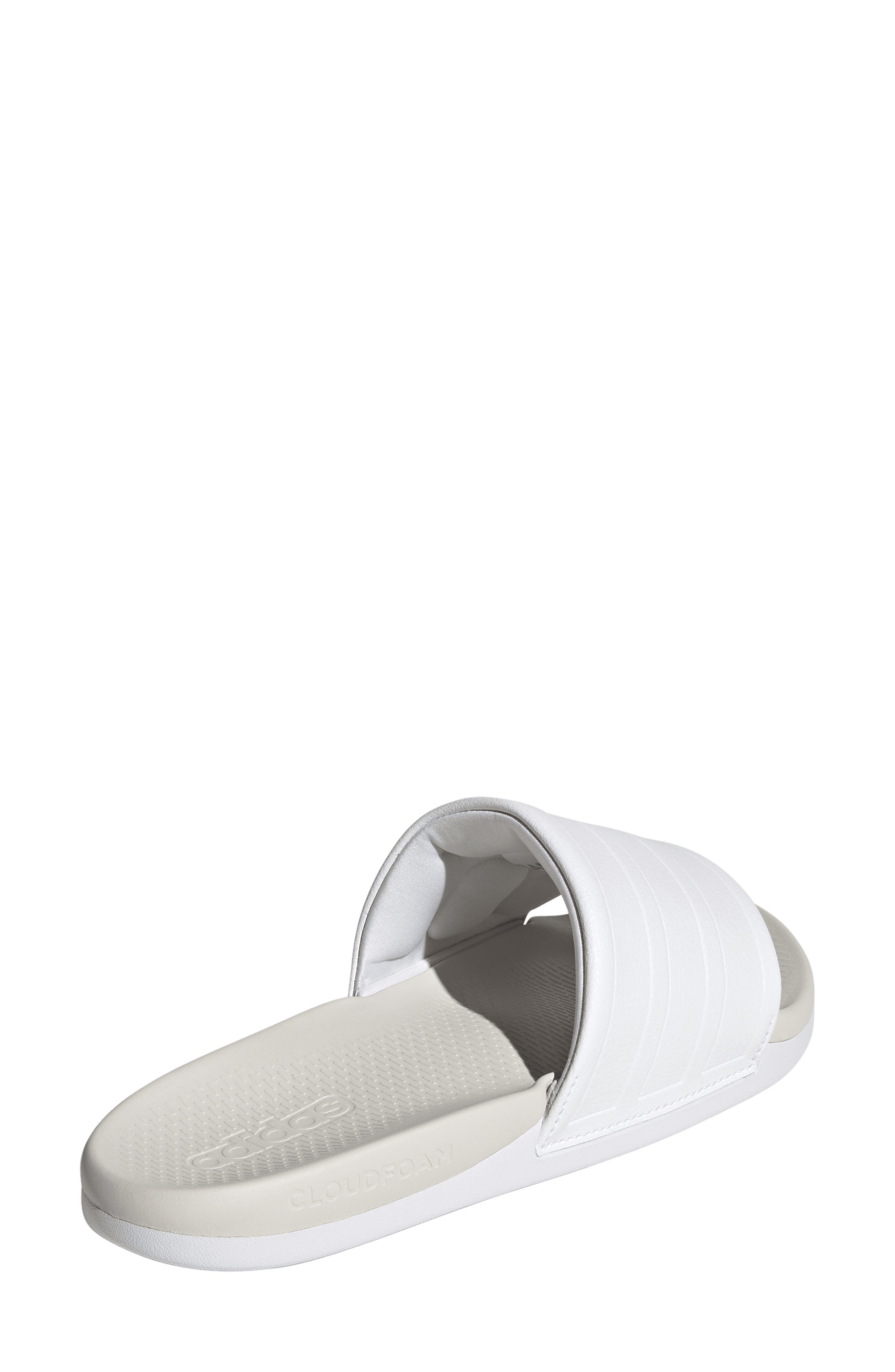adidas Adilette Comfort 2.0 Slide Sandal, Alternate, color, White/ White/ Crystal White