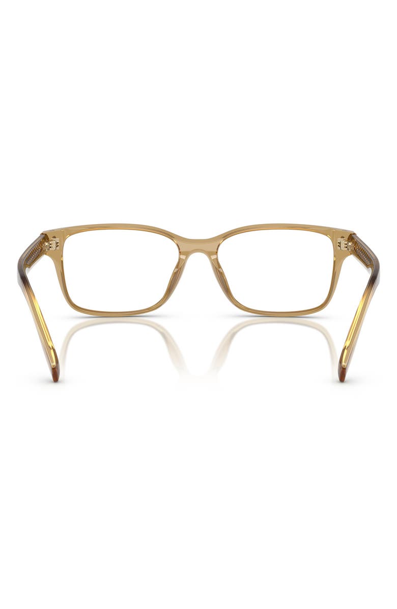 Tory Burch 49mm Rectangular Optical Glasses, Alternate, color, Transparent Green