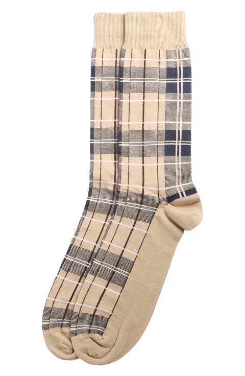 Blyth Plaid Cotton Blend Socks