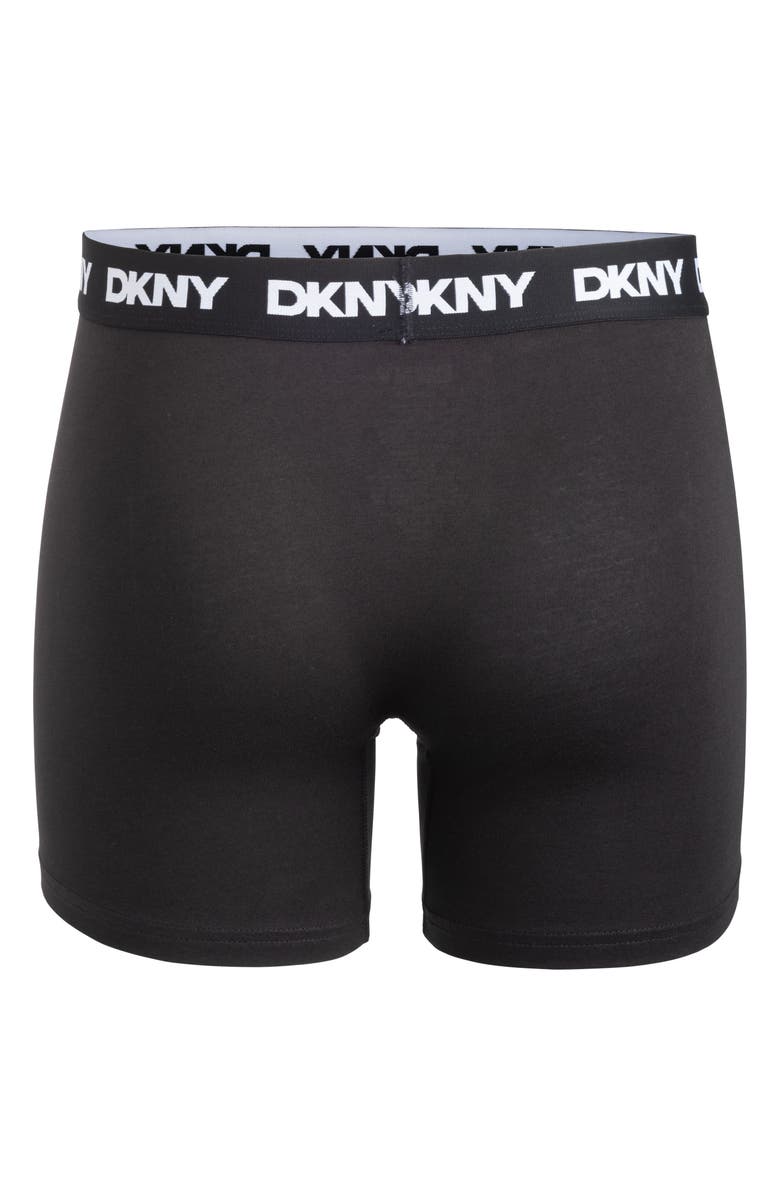 DKNY Back of Four Boxer Briefs, Alternate, color, Black/Black/Black/Black