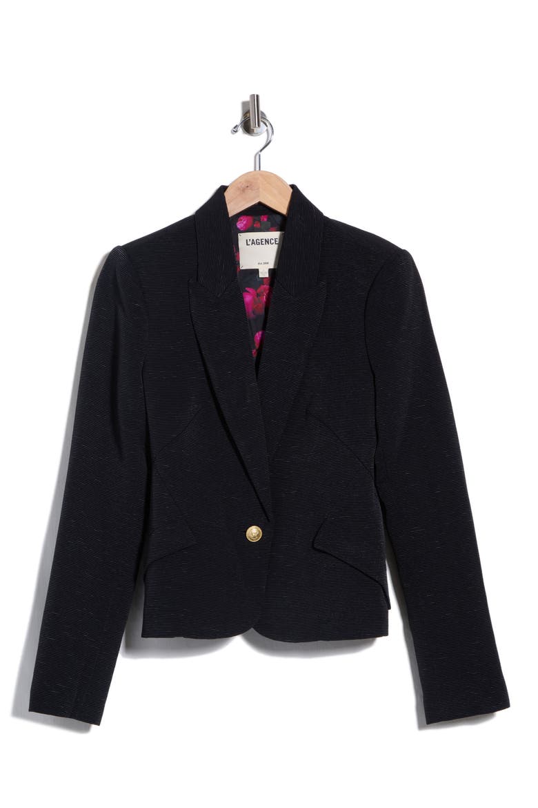 Jennah Blazer, Alternate, color, BLACK/ ROSA CHINENSIS