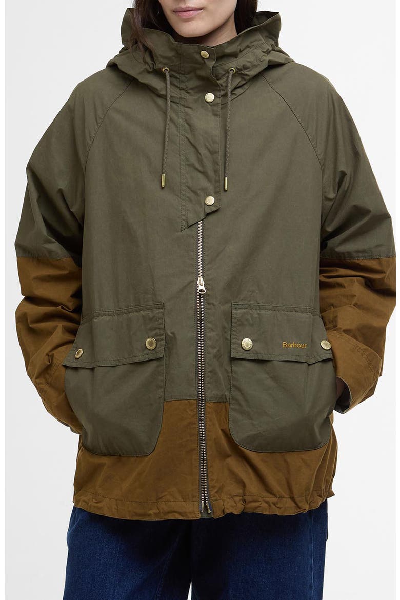 Barbour Hayley Colorblock Showerproof Hooded Jacket (Women