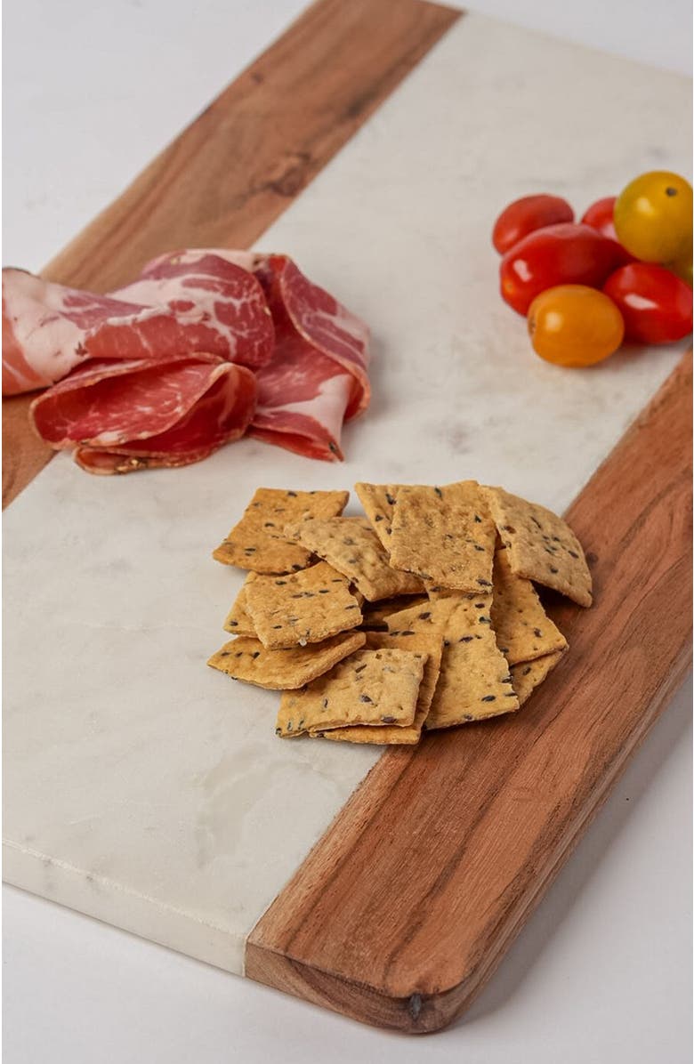 Verve Culture Marble Serving Board - Rectangle, Alternate, color, Grey