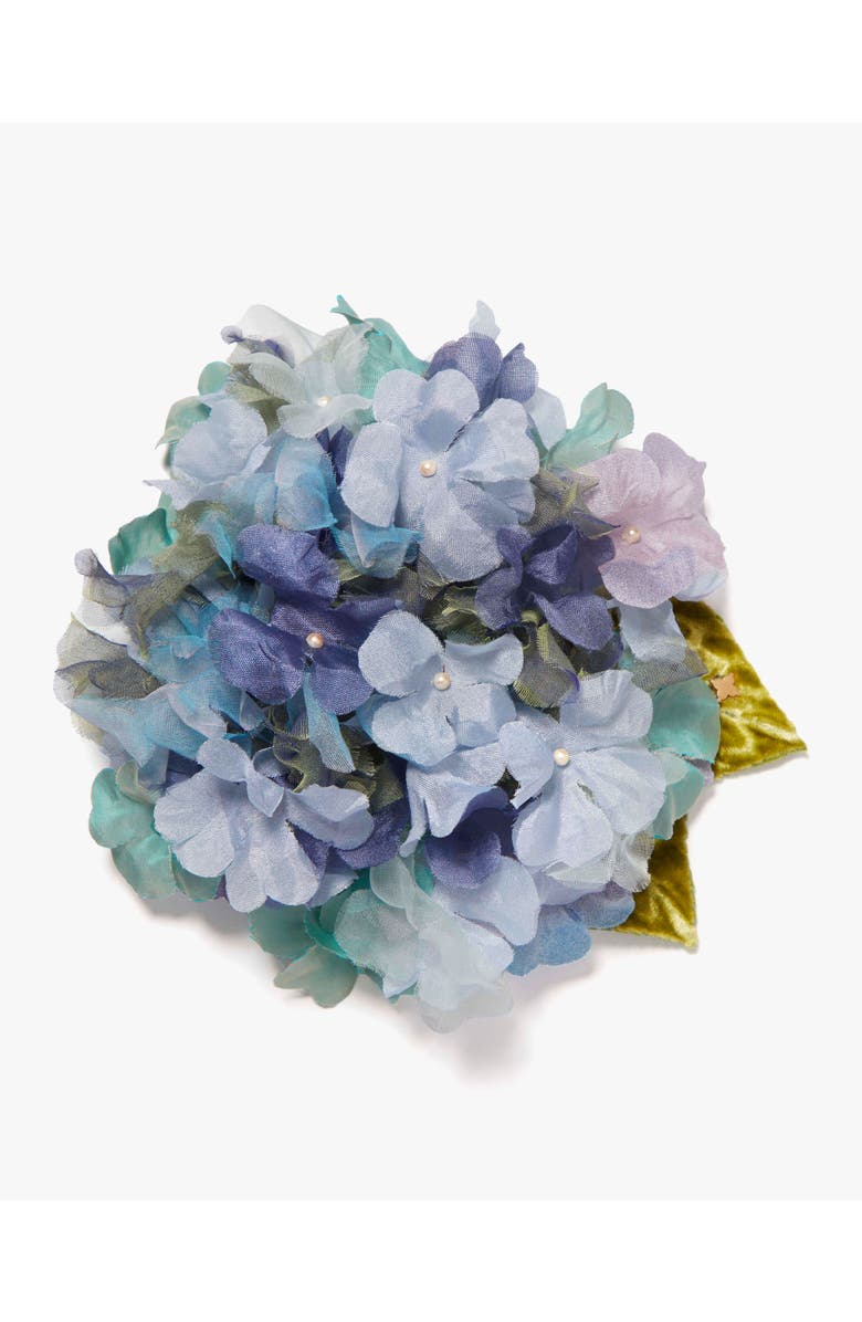 Helena Simon The Blue Hydrangea Floral Brooch, Main, color, Blue