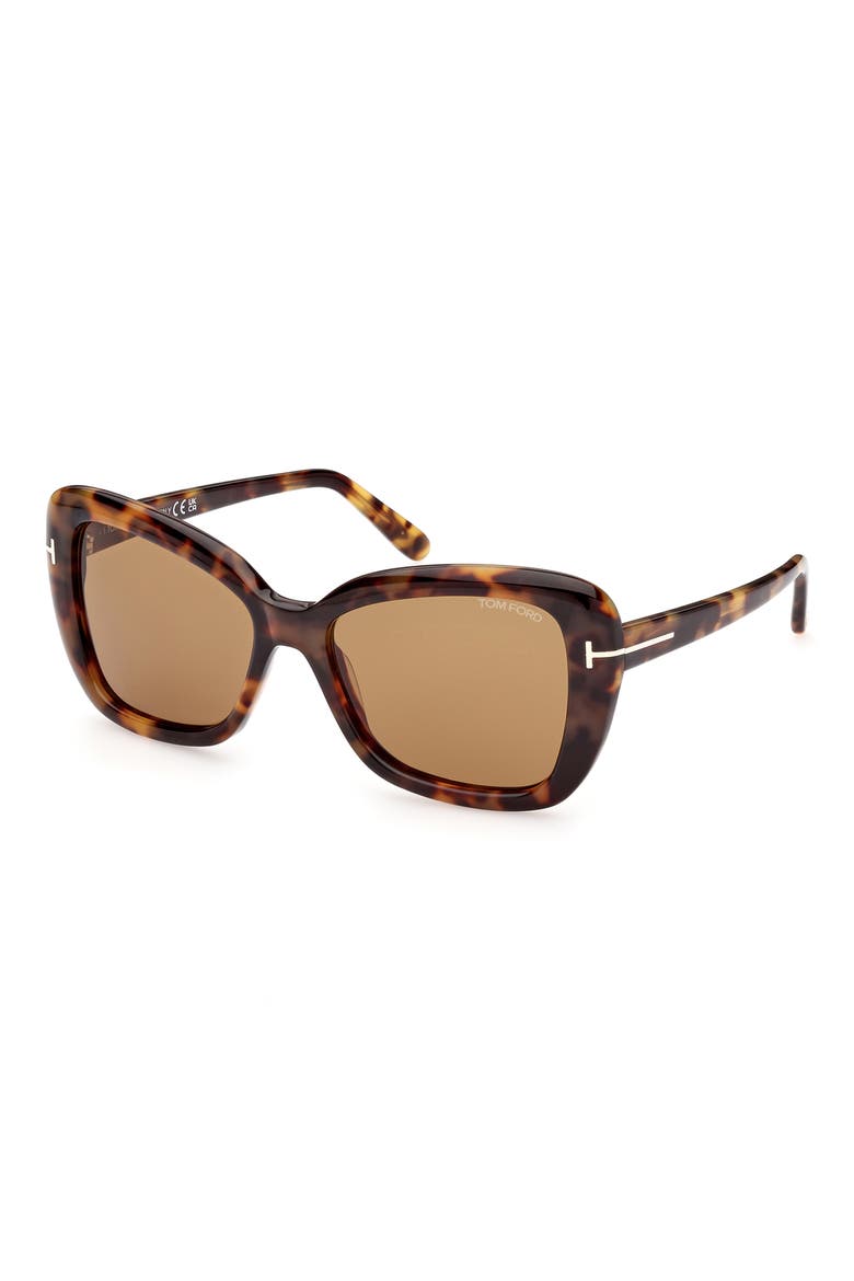 Maeve 55mm Gradient Butterfly Sunglasses, Alternate, color, COLOURED HAVANA / ROVIEX