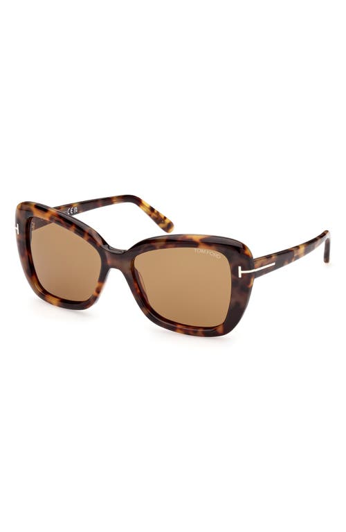 Tom Ford Maeve 55mm Gradient Butterfly Sunglasses