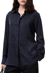 Burberry Classic Fit Check Silk Shirt