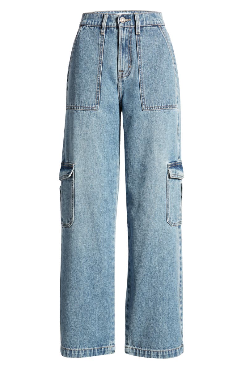 HIDDEN JEANS Cargo Pocket Dad Jeans, Alternate, color, 