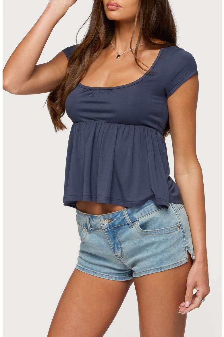 Kingsley Babydoll Top, Alternate, color, NAVY