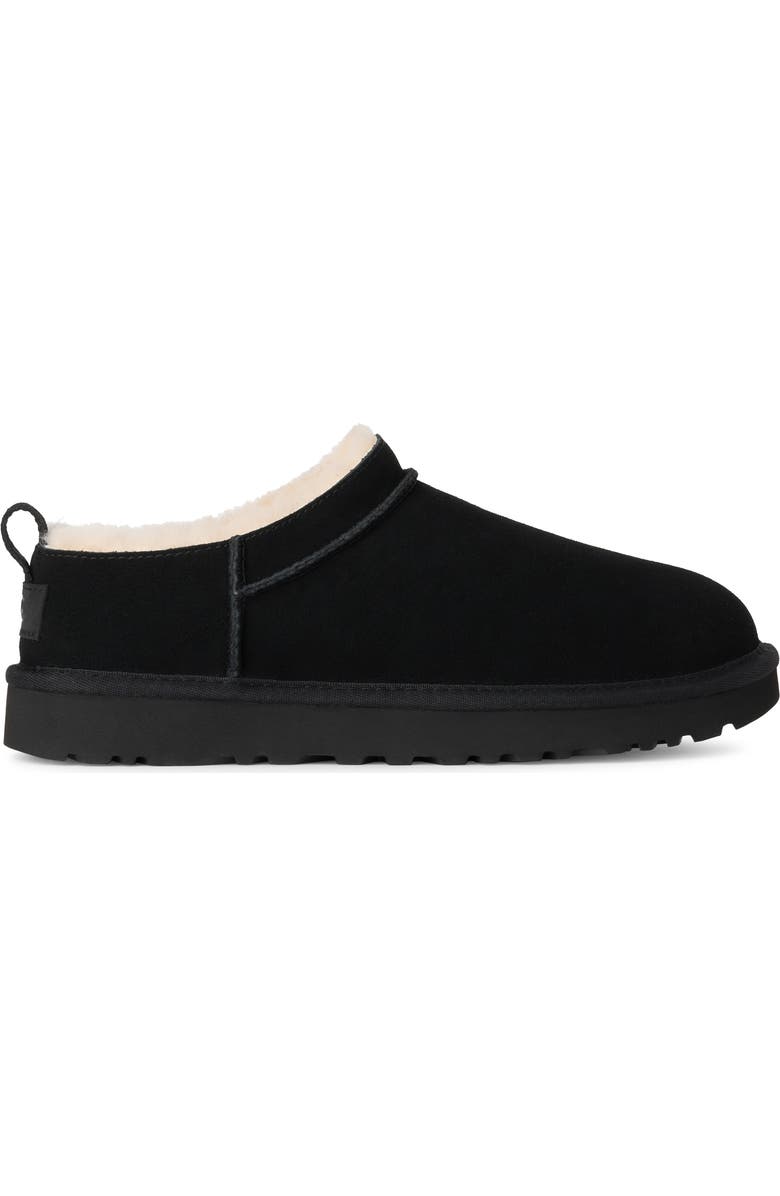 UGG<sup>®</sup> Classic Micro Genuine Shearling Lined Slip-On, Alternate, color, Black