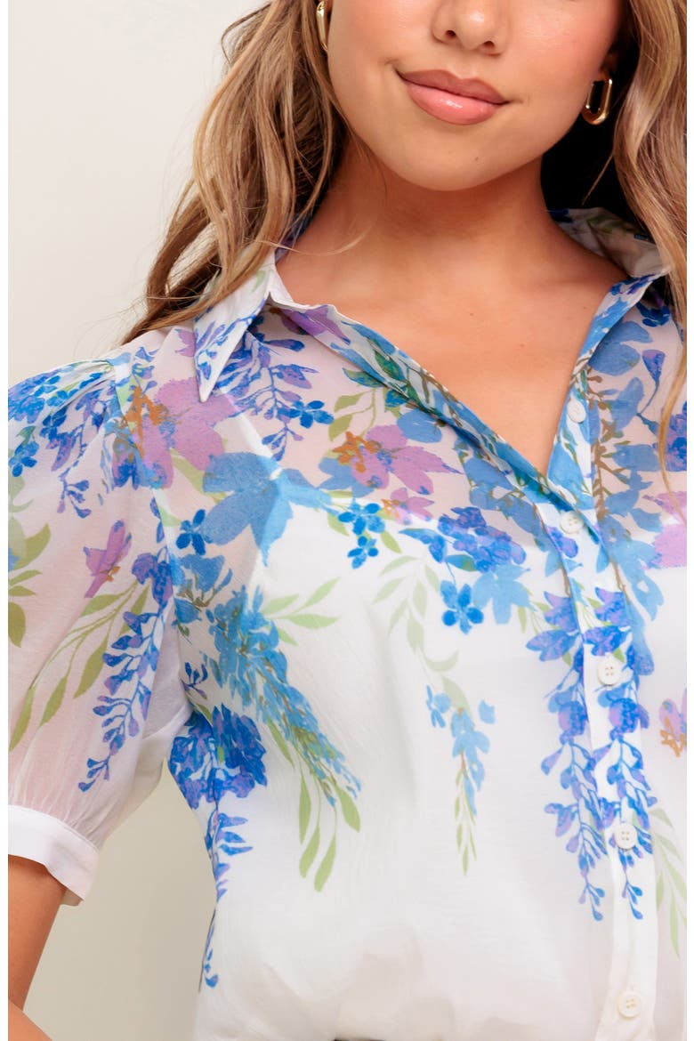 Short Sleeve Woven Top, Alternate, color, IVORY