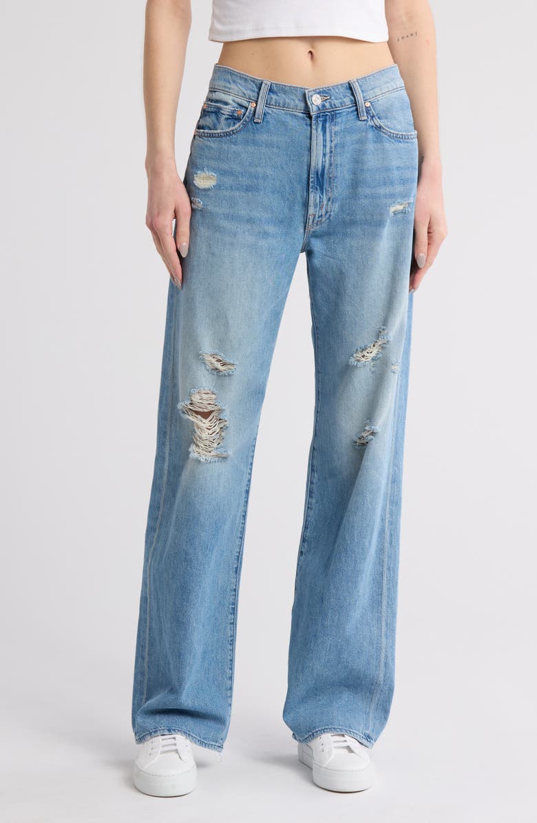 MOTHER The Dodger Sneak Wide Leg Jeans, Main, color, 