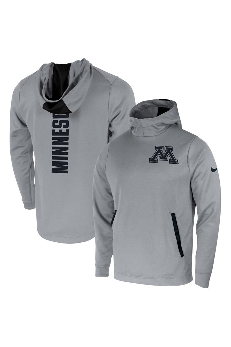 Men's Nike Gray Minnesota Golden Gophers 2-Hit Performance Pullover Hoodie, Main, color, Gray