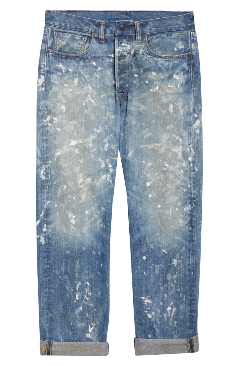 Double RL Straight Fit Distressed Jeans, Alternate, color, Fenimore Wash