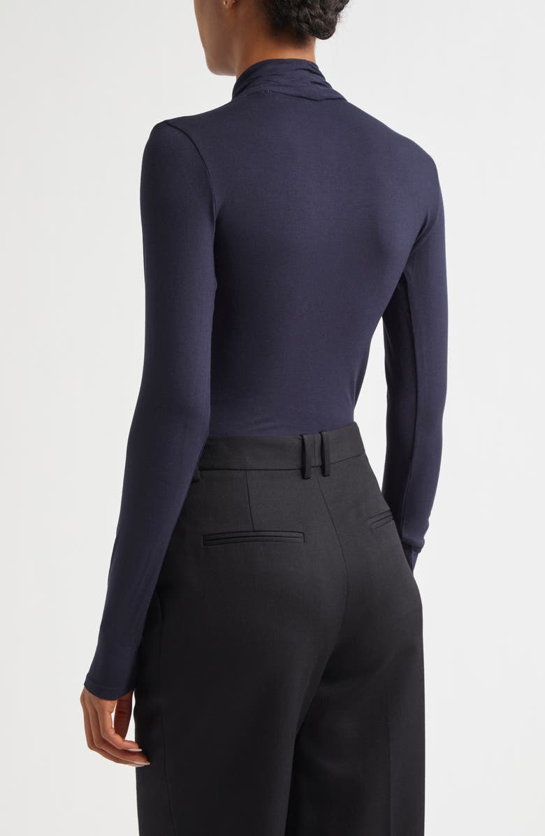 Vince Long Sleeve Knit Wrap Top, Alternate, color, Coastal Blue