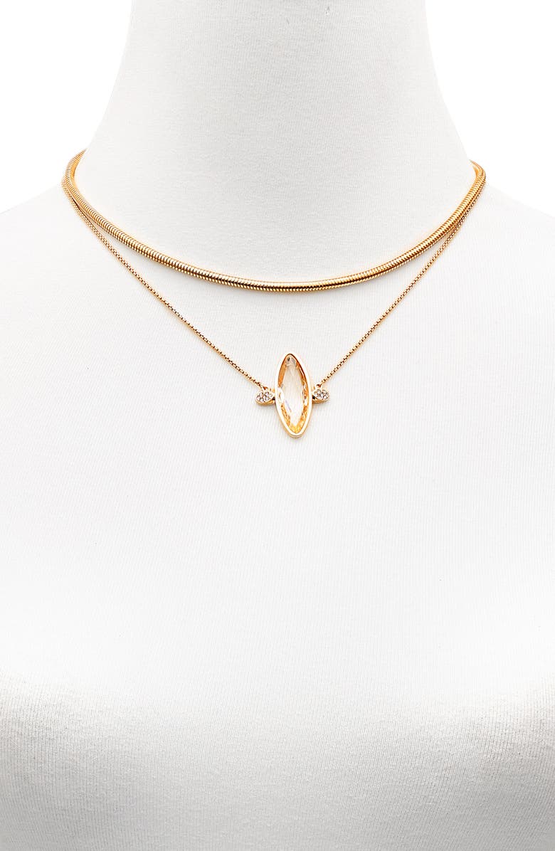 Vince Camuto Set of Two Necklaces, Alternate, color, Gold Tone