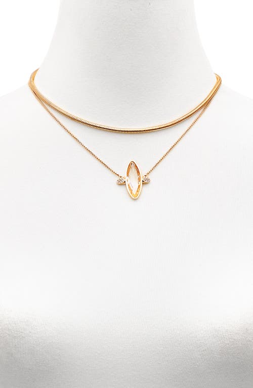 Vince Camuto Set Of Two Necklaces In Gold Tone