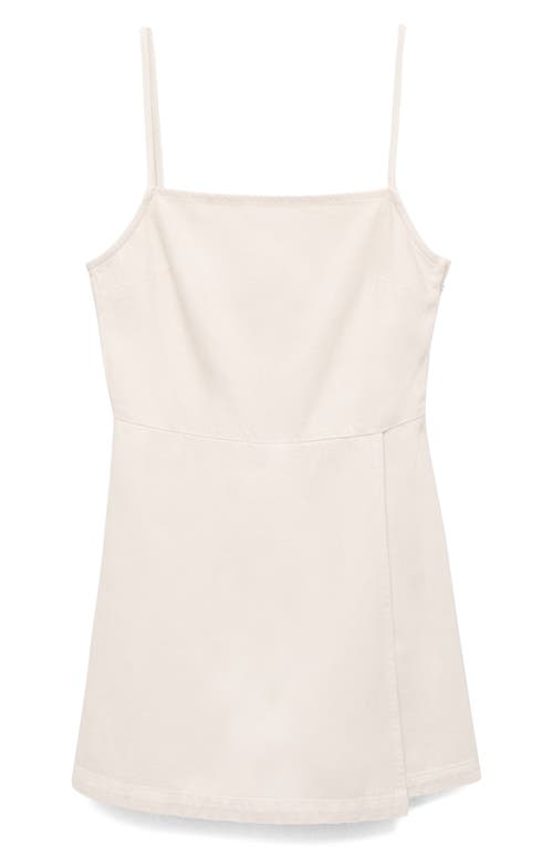 Mango Denim Skort Romper In White