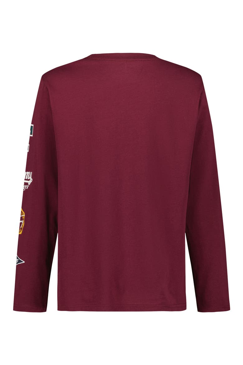 Kids' Collegiate Icon Graphic Long Sleeve T-Shirt, Alternate, color, ZINFANDEL