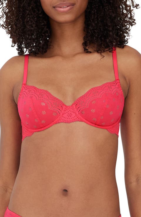 Smitten Underwire Eyelet Lace Demi Bra