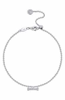 Lafonn Simulated Diamond Dog Bone Charm Bracelet