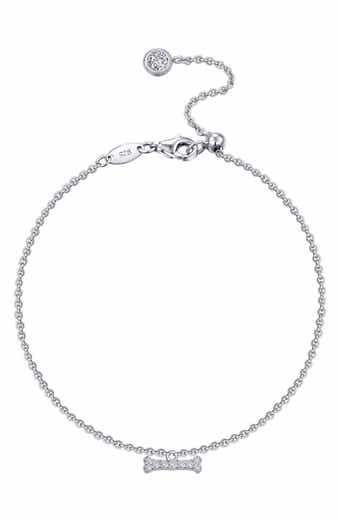 Lafonn Simulated Diamond Dog Bone Charm Bracelet