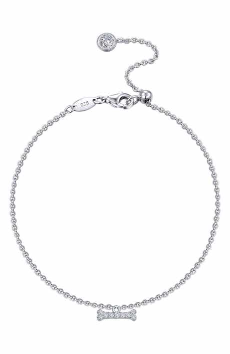 Lafonn Simulated Diamond Dog Bone Charm Bracelet
