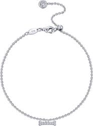 Lafonn Simulated Diamond Dog Bone Charm Bracelet