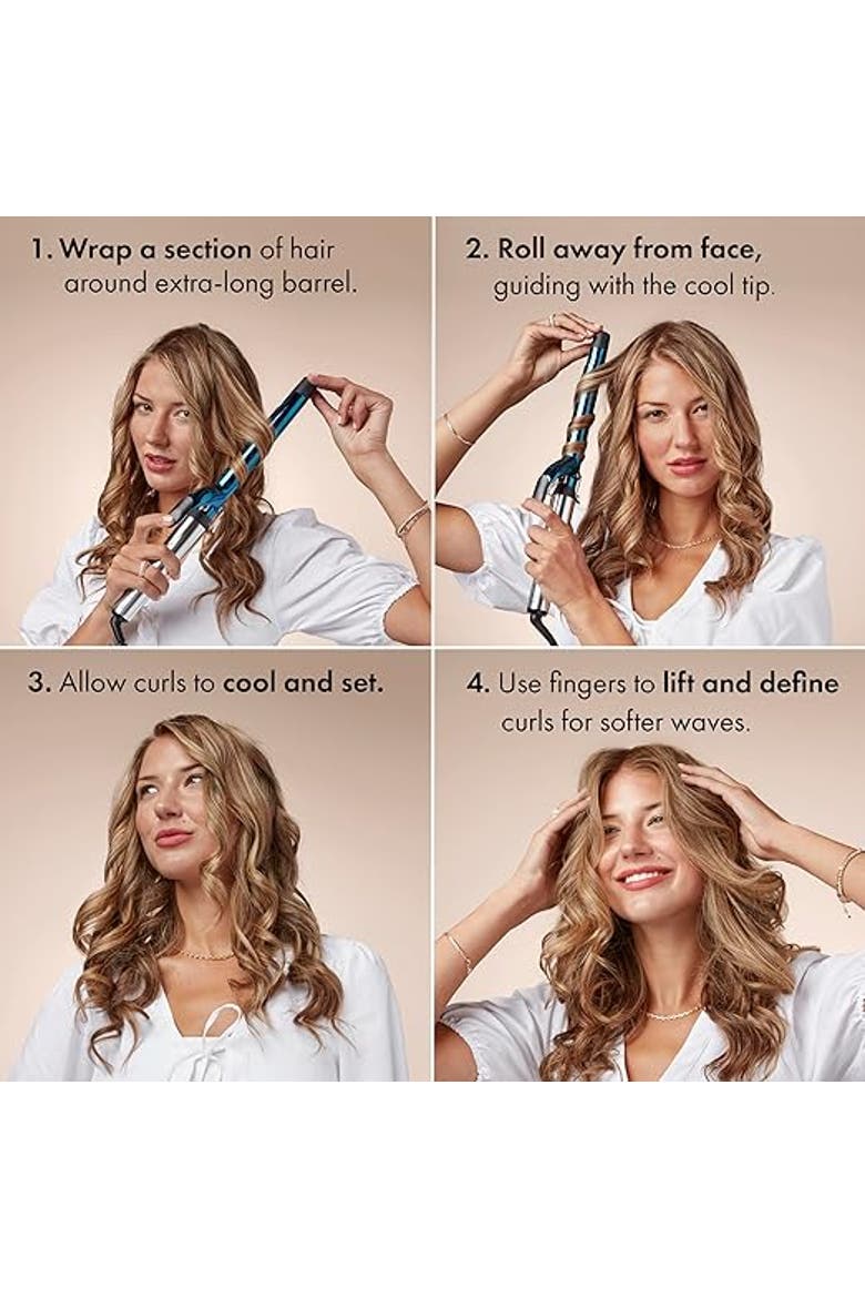 Nano Titanium 1" Extended Barrel Curling Iron, Alternate, color, Blue