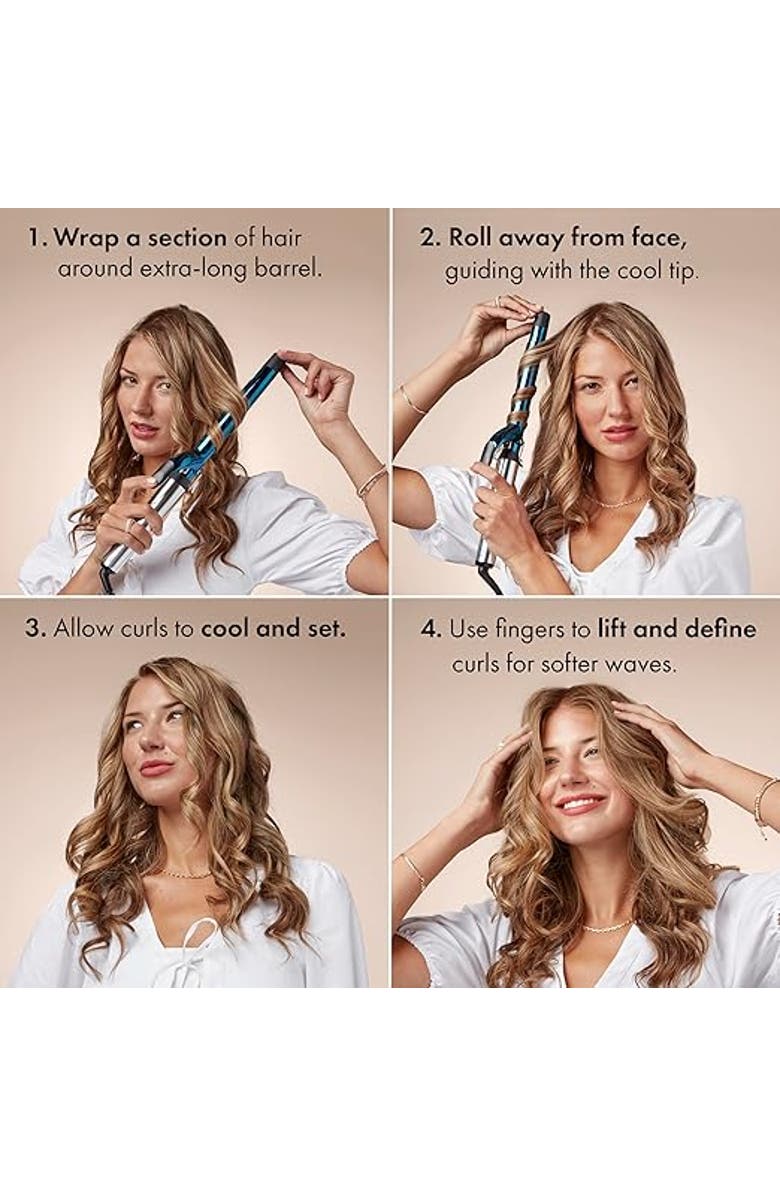 BaBylissPRO Nano Titanium 1" Extended Barrel Curling Iron, Alternate, color, Blue