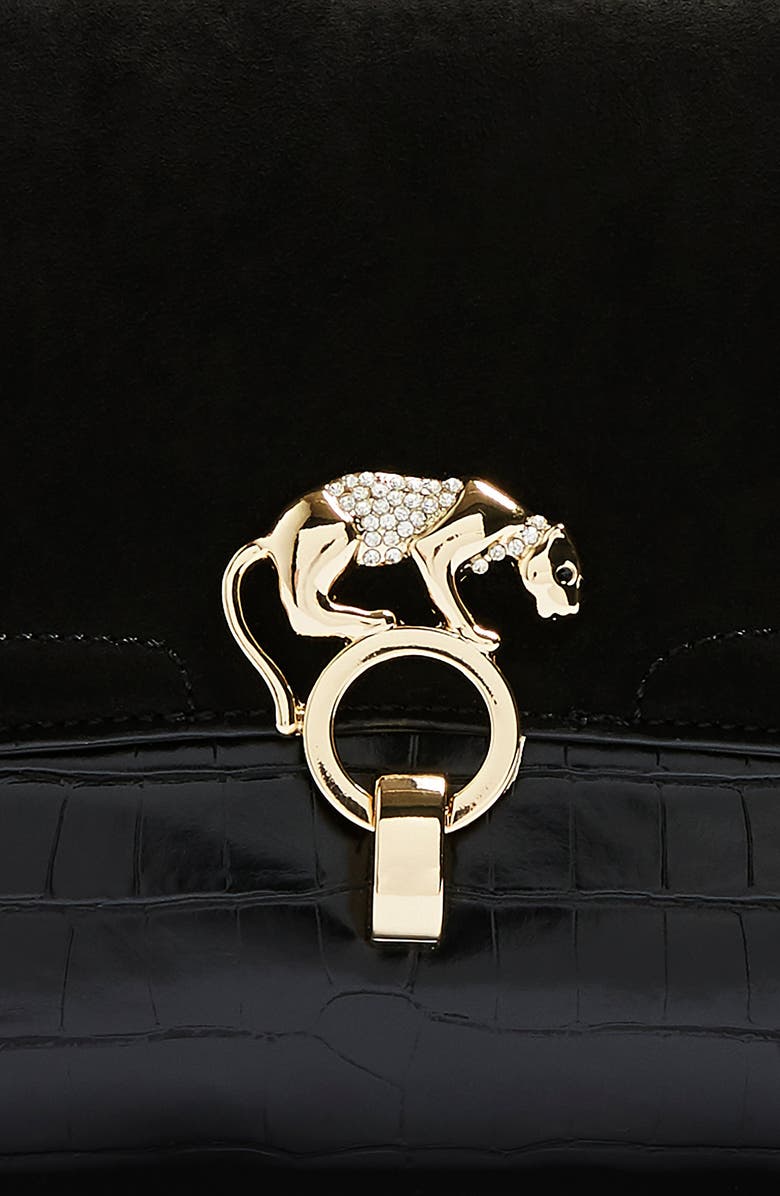 Topshop Panther Clutch, Alternate, color,