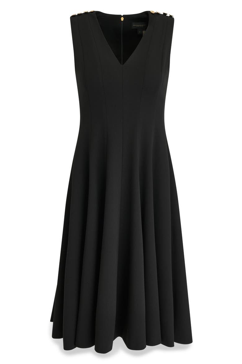 Sleeveless Fit & Flare Dress, Alternate, color, BLACK