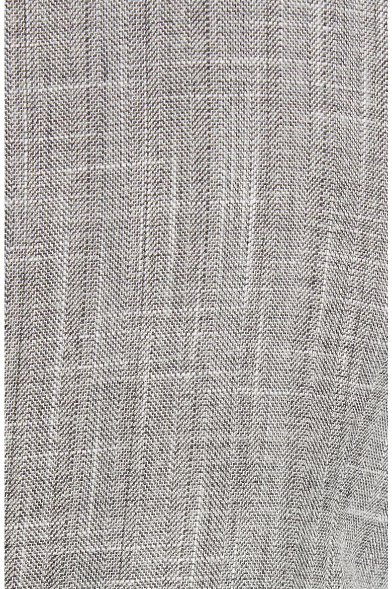 Long Herringbone Blazer, Alternate, color, BLACK- IVORY SLUB PATTERN