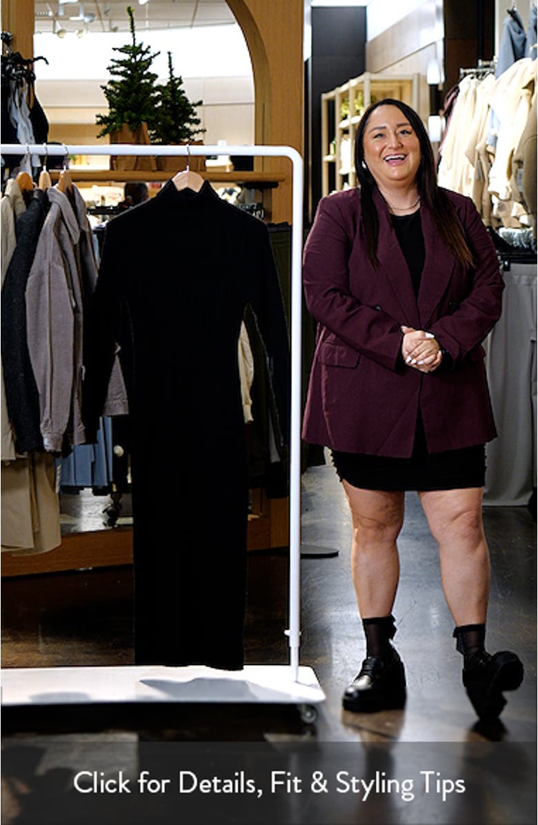 Long Sleeve Rib Body-Con Dress, sales video thumbnail