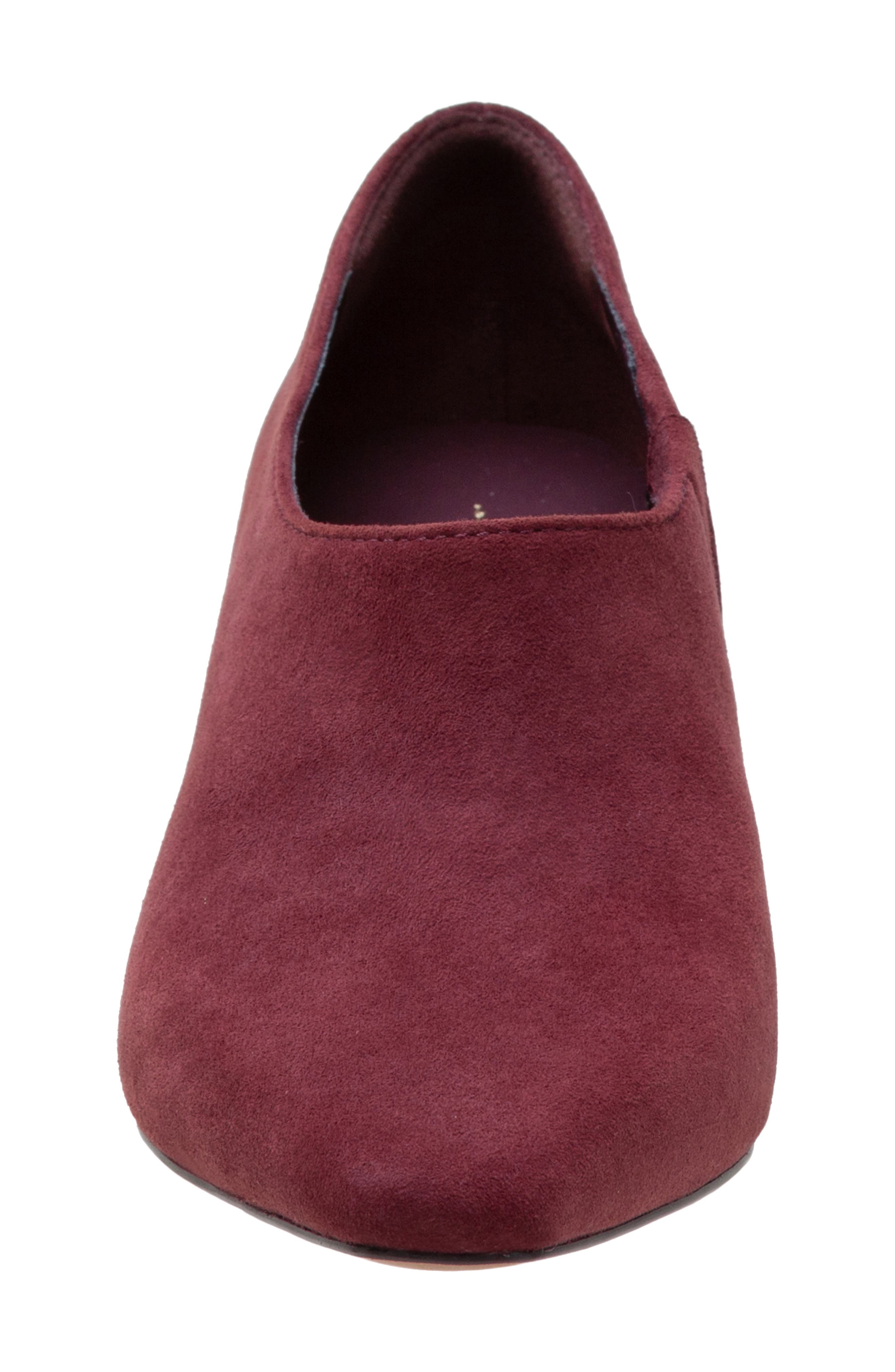 Simone Bootie, Alternate, color, DARK BURGUNDY
