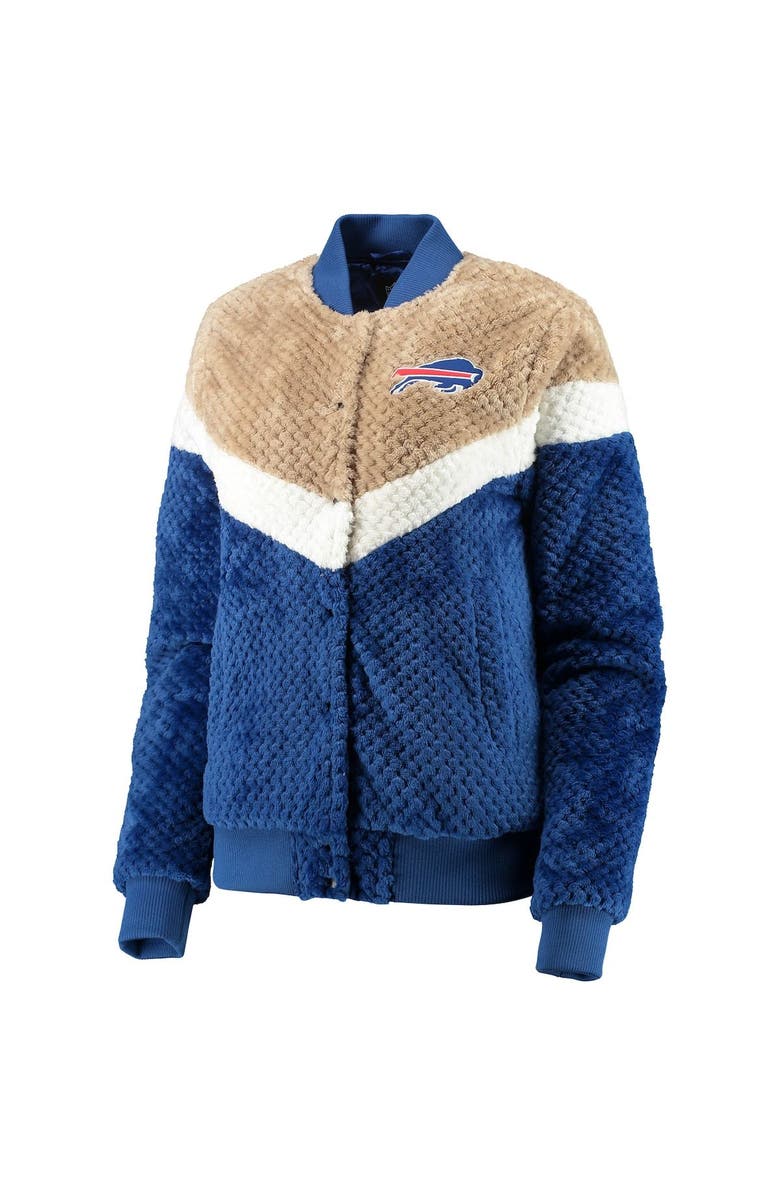 G-III 4HER BY CARL BANKS Women's G-III 4Her by Carl Banks Royal/Cream Buffalo Bills Riot Squad Sherpa Full-Snap Jacket, Alternate, color, Royal