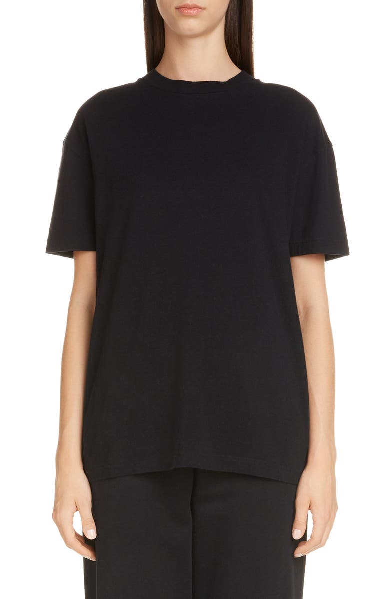 Acne Studios Elice Fringe Logo T-Shirt, Main, color,