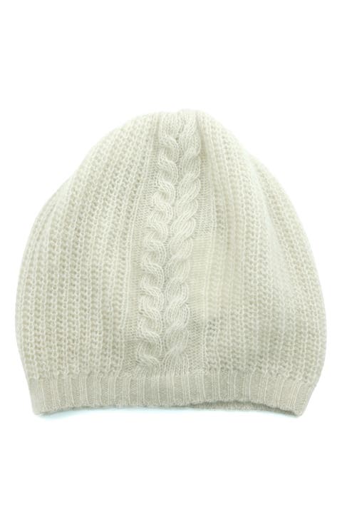 Cashmere Cable Knit Beanie