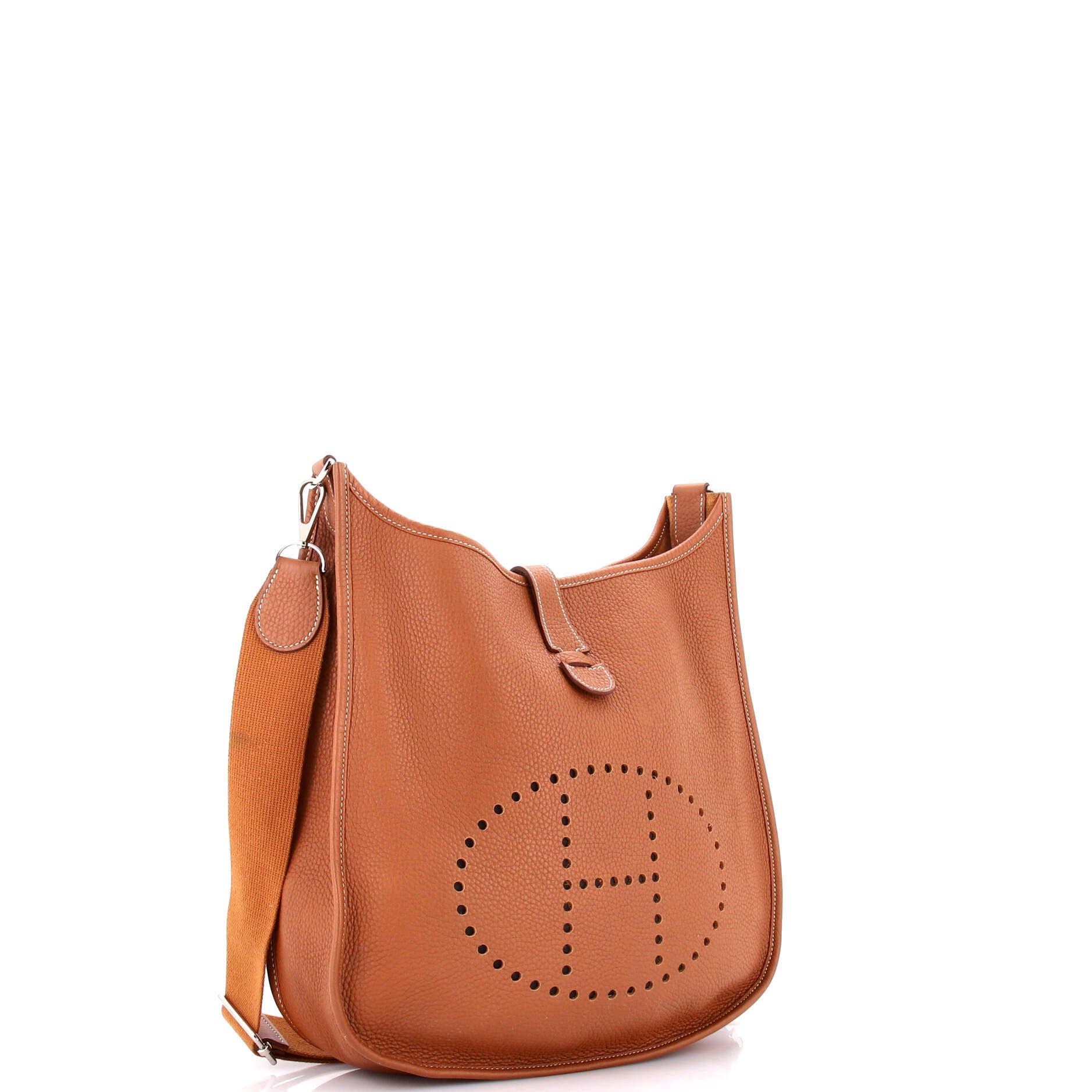 Pre-Owned Hermes Evelyne Bag Gen III Clemence PM, Alternate, color, Gold