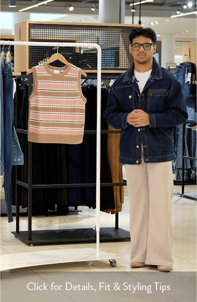 Deeley Stripe Sleeveless Sweater, sales video thumbnail