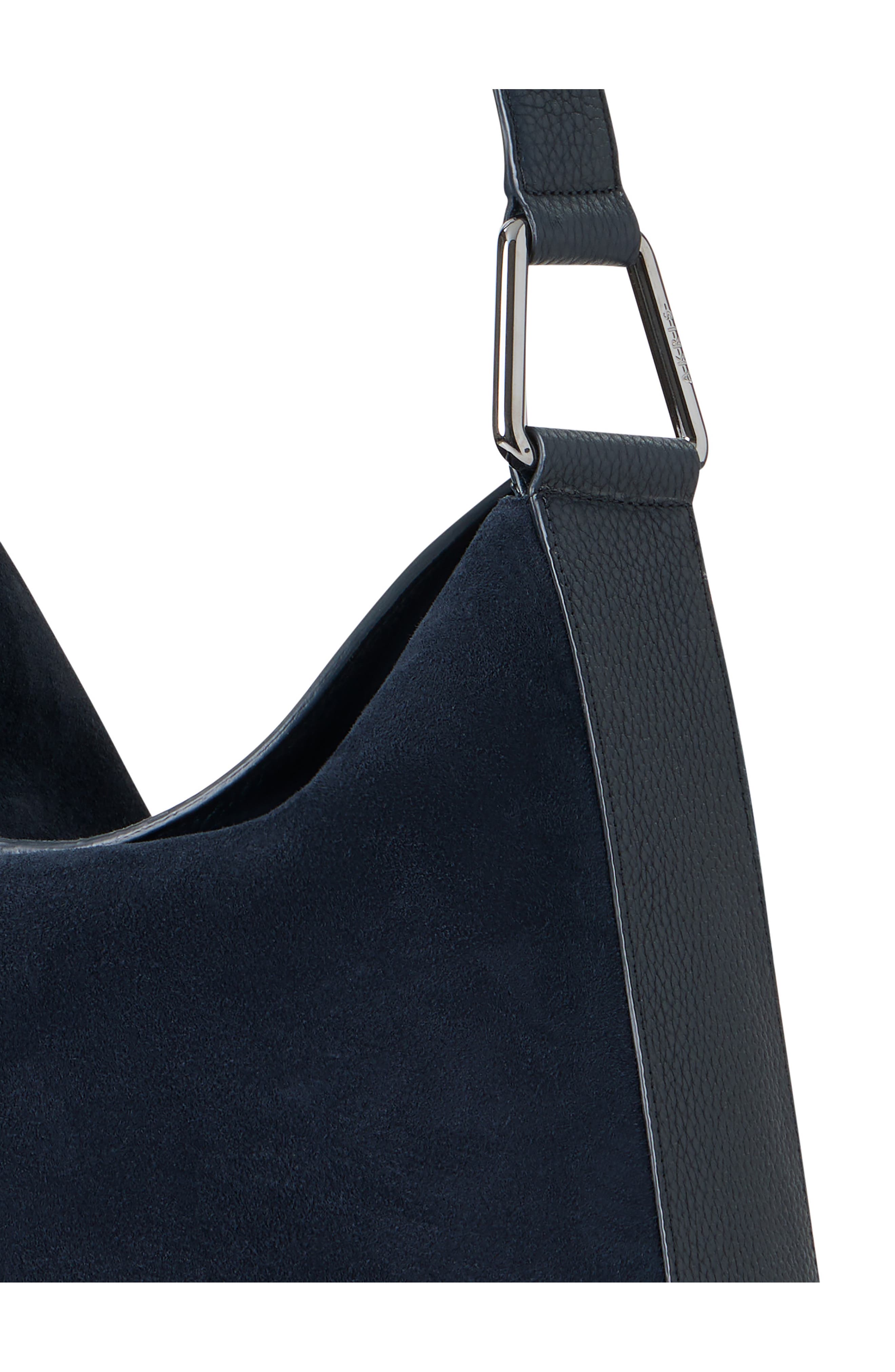 Akris Medium Anna Suede Hobo Bag, Alternate, color, 
