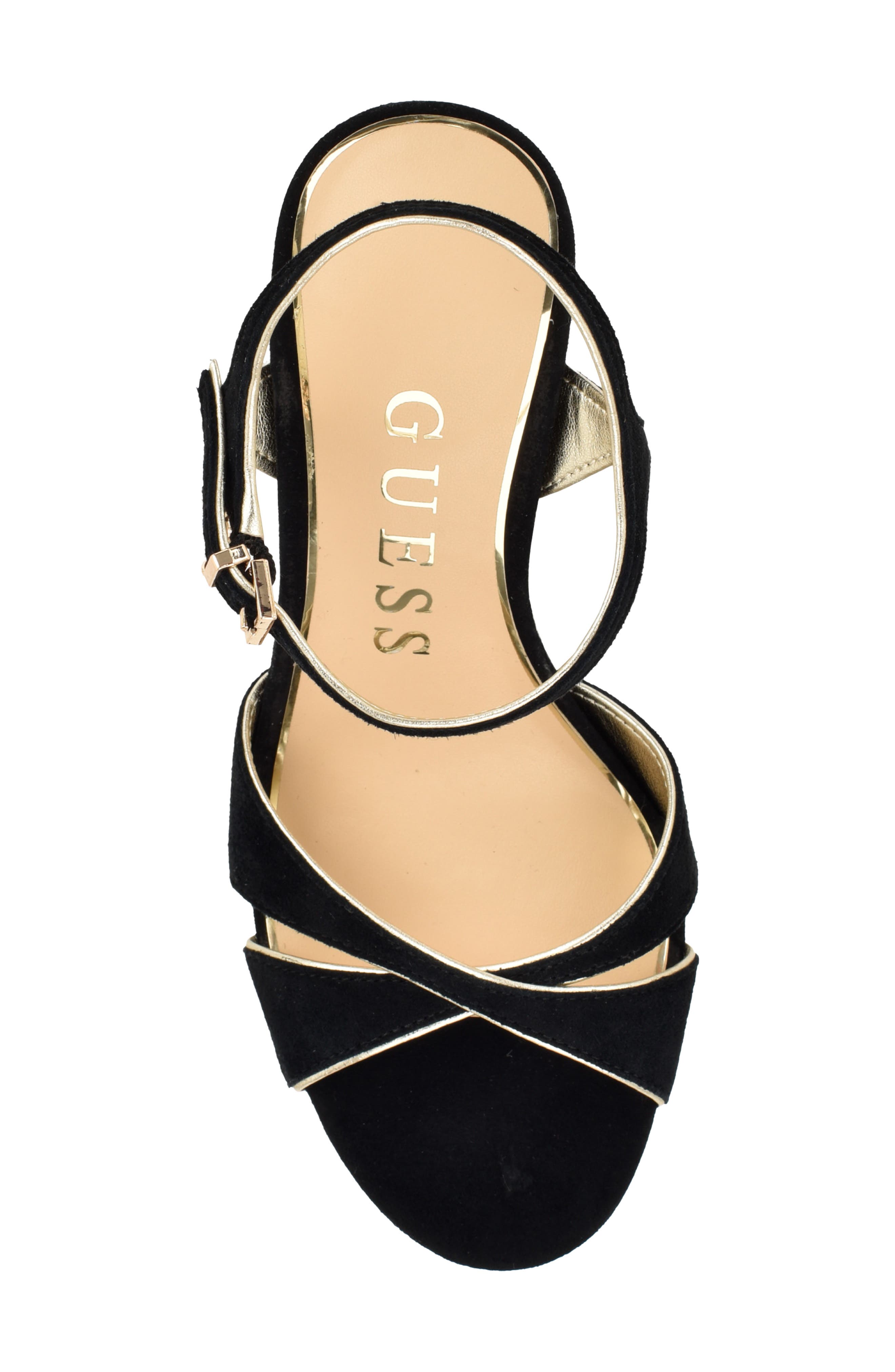 Chaylen Leather Sandal, Alternate, color, BLACK