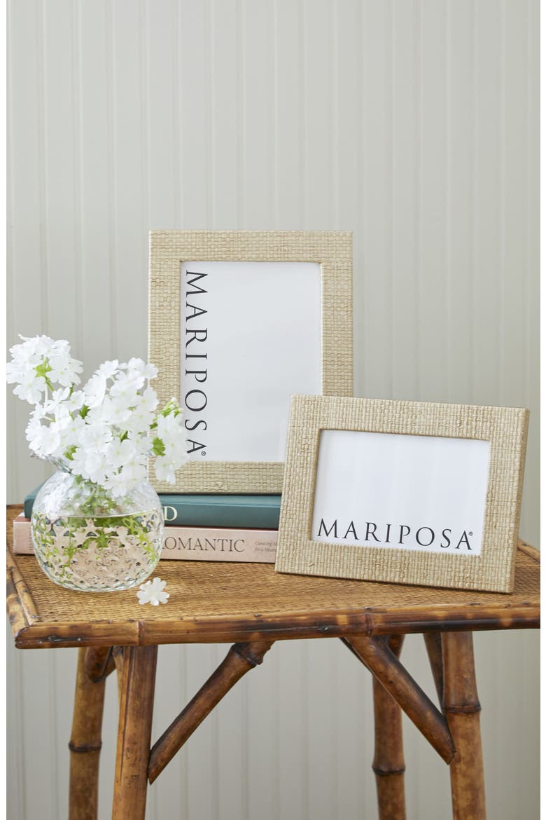 Coconut Grove Faux Grasscloth 5 x 7-Inch Picture Frame, Alternate, color, BEIGE
