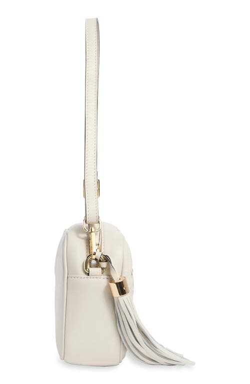 Valentino By Mario Valentino Mia Vlogo Quilted Leather Shoulder Bag In White