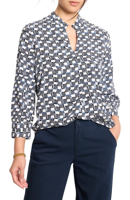 Nic + Zoe Nic+zoe Basketweave Split Neck Shirt